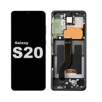 Soft OLED Screen and Digitizer Assembly With Frame for Samsung Galaxy S20 (G980)